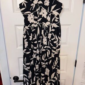 Anthropologie Reclectic NewElegant Black and White Floral Dress